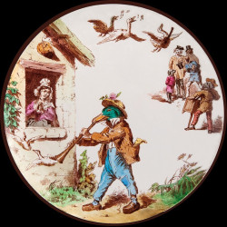 Vieillard Le Monde Renversé box of 6 tin plates