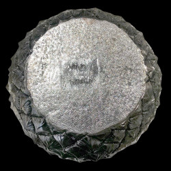 Seau ananas XXL argenté Mauro Manetti Signé H 39 Ø 24 cm intérieur blanc circa 1970