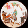Vieillard Le Monde Renversé box of 6 tin plates