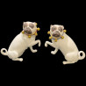 Pair of porcelain pugs