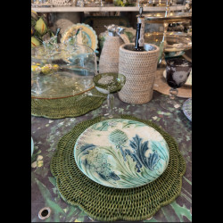 Set en rottin vert