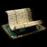 Luneville Majolica Asparagus Drainer and Plate Set, 19th Century French