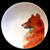 Large round dish Fox