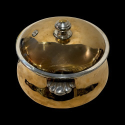 Eden-Roc stars Palace at Antibes 19th large marmite-pot, copper & silver -plate
