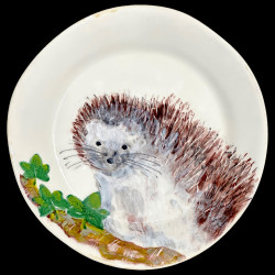 Majolica Hedgehog dinner plate