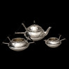 Edwardian Sterling Silver 3-Piece Tea, A&J Zimmerman 1907, style C.Dresser