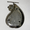 Coupe plat Buccellati argent massif en forme de figue L 15.24 cm.  155 g.