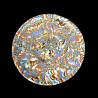 Tasse et sous tasse dentelée multicolore terre mêlée collection Epice forme disque et dentelé