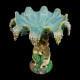 Barbotine centerpiece with putti and conch-shaped basin, 19th, french work