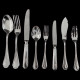 Ercuis Silver Plated Flatware Set, Trianon Pattern for 18 People