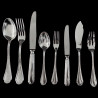 Ercuis Silver Plated Flatware Set, Trianon Pattern for 18 People