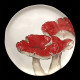 Set assiettes de table champignon pour 8