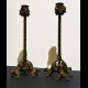 19th Century Bronze paire of candlesticks signed by Christophe Fratin