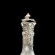 Crystal and silver jug with a Bacchanalian handle, 19th century