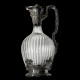 Crystal and silver jug with a Bacchanalian handle, 19th century