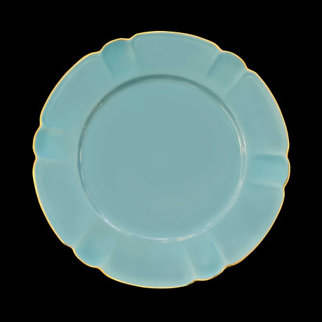 Porcelain Dinner Plate in Turquoise Mozart Collection