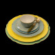 Porcelain Dinner Plate in Lemon Mozart Collection