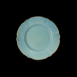 Porcelain Bread Plate in Turquoise Mozart Collection