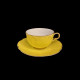 Porcelain Tea Cup and Saucer in Lemon Mozart Collection