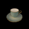 Tasse et Sous-Tasse Café Porcelaine Celadon Collection Mozart