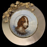 Limoges hand painted porcelain dog set, Escalier de Cristal, XIXe