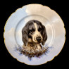Limoges hand painted porcelain dog set, Escalier de Cristal, XIXe