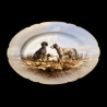 Limoges hand painted porcelain dog set, Escalier de Cristal, XIXe