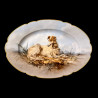 Limoges hand painted porcelain dog set, Escalier de Cristal, XIXe