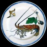 Decorative tin plate "Bracquemond" Lobster