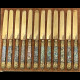 Silver-gilt dessert knives mother-of-pearl handles, 19th, Cardeilhac, set of 18