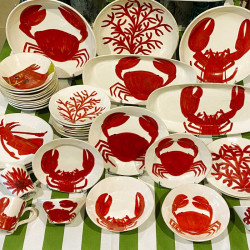 Assiette de table Corail Gorgogne faïence