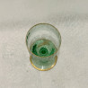 Verre à eau teinté vert clair bord flammé or, Daum manufacture de Nancy, Circa 1900
