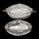 Jardinière têtes sanglier et présentoir, métal argenté style XVIIIe L 50,5- 53,5 cm