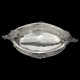 Jardinière têtes sanglier et présentoir, métal argenté style XVIIIe L 50,5- 53,5 cm