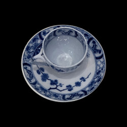 Tasse à café et sous-tasse Japon Creil & Montereau