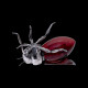 Abeille à miel Mappin & Webb métal argenté rouge avec cuillère XIXe