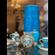 Vase Bambou faience turquoise Christofer DRESSER MINTON 1879 H 35,5cm