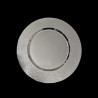 Assiette de présentation en métal argenté Martelé Lunaire