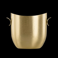 Small gilded brass "Horizons" ice bucket