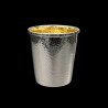 Petite timbale martelée en argent massif