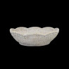 Petite corbeille rotin blanc