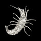 Langouste sculpture en fonte argentée Mauro Manetti L 43 x 30 cm H 44 cm