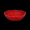 Small red rattan basket