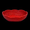 Red rattan basket