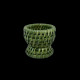 Coquetier rotin vert