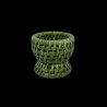 Green rattan egg cup