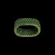 6 Ronds de serviette rotin vert