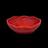 Small red rattan basket