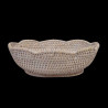 White rattan basket