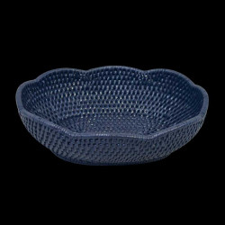 Blue rattan basket